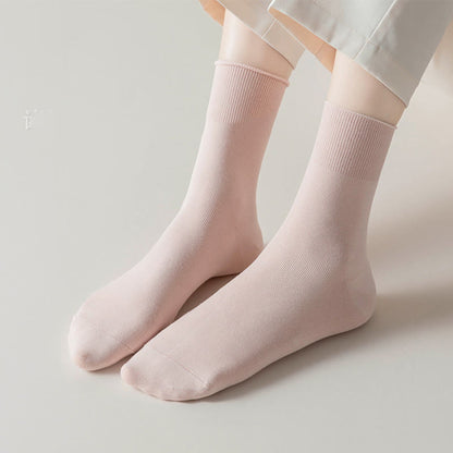 Einfarbige, hochelastische Viertelsocken (5 Paar)