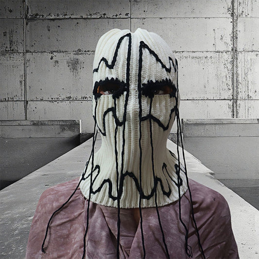 Strickmütze mit Linien in Übergröße - image 0