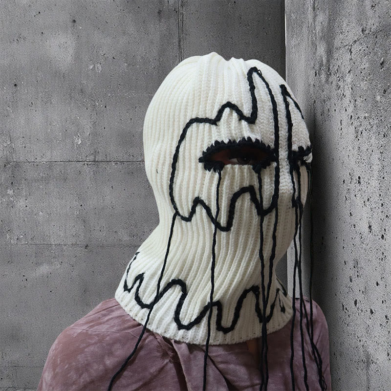 Strickmütze mit Linien in Übergröße - image 3