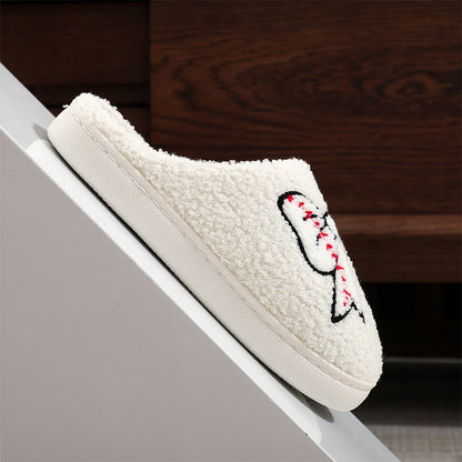 Hausschuhe mit Fischgrätenmuster und Schleife in Übergröße - image 5