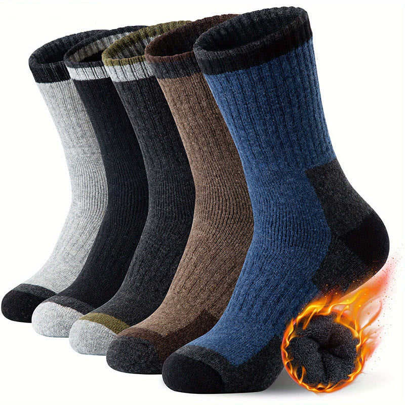 Winter-Viertel-Socken aus Wolle in Übergröße (5 Paar) - image 1