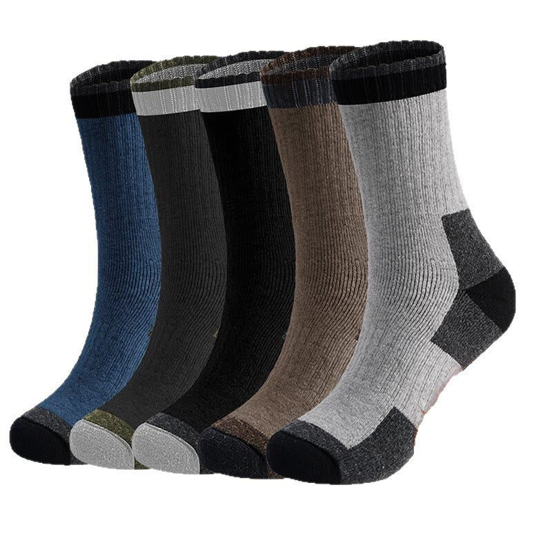 Winter-Viertel-Socken aus Wolle in Übergröße (5 Paar) - Mehrfarbig - EU40-47(US7-12.5) - image 2