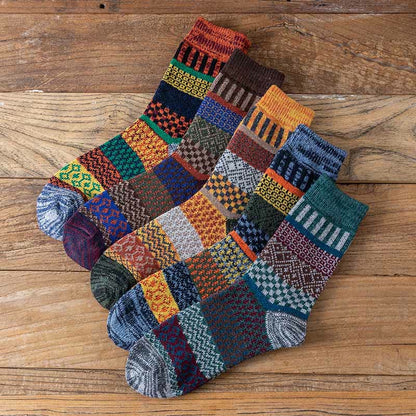 Retro-Viertel-Socken mit Doppelnadel in Übergröße (5 Paar) - image 3