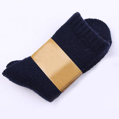 Einfarbige Wollviertelsocken in Übergröße (5 Paar) - Marineblau - EU39-44(US6-10) - image 3