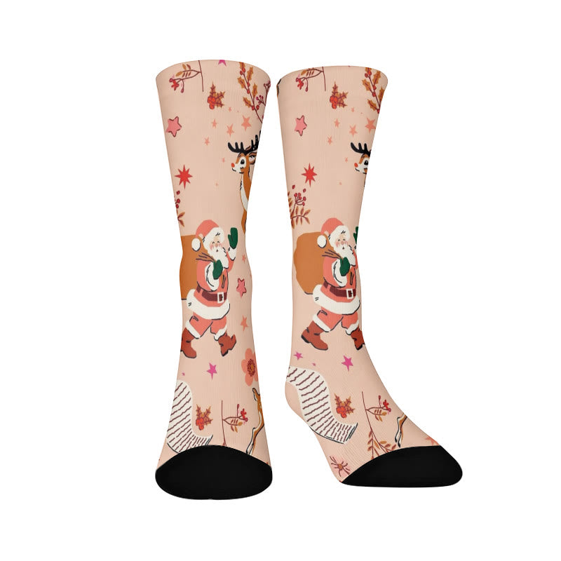 Rosa Weihnachtsmann-Viertel-Socken in Übergröße - Rosa - EU37-44 (US4-10) - image 3
