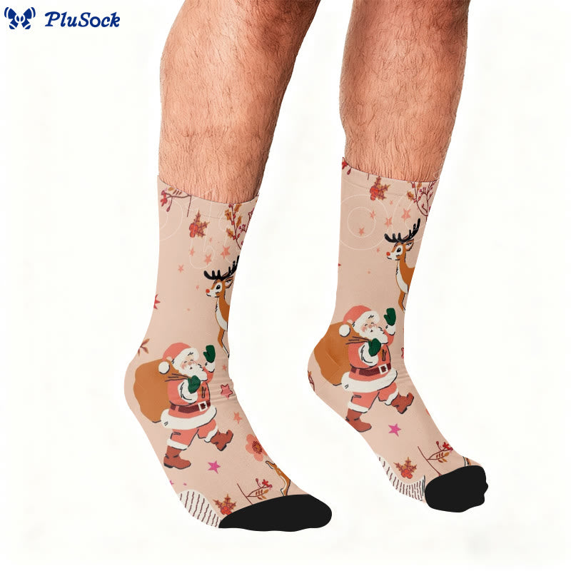 Rosa Weihnachtsmann-Viertel-Socken in Übergröße - image 2