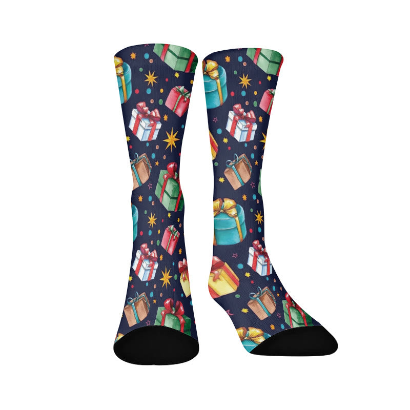 Weihnachtsgeschenkbox-Viertel-Socken in Übergröße - Marineblau - EU37-44 (US4-10) - image 3