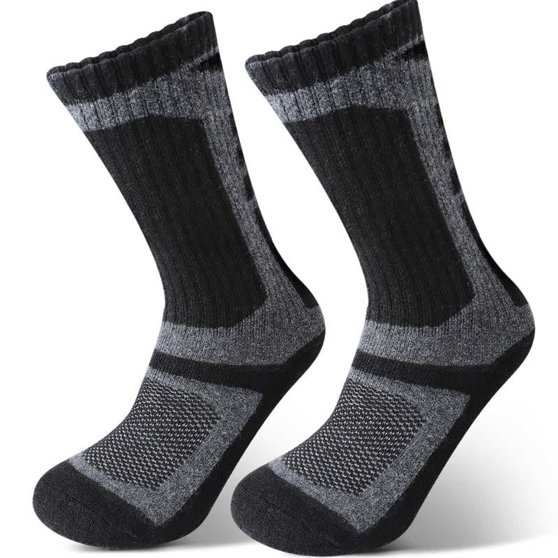 Wollsocken mit geometrischem Muster in Übergröße (3 Paar) - Schwarz - EU39-45 (US6-11) - image 2