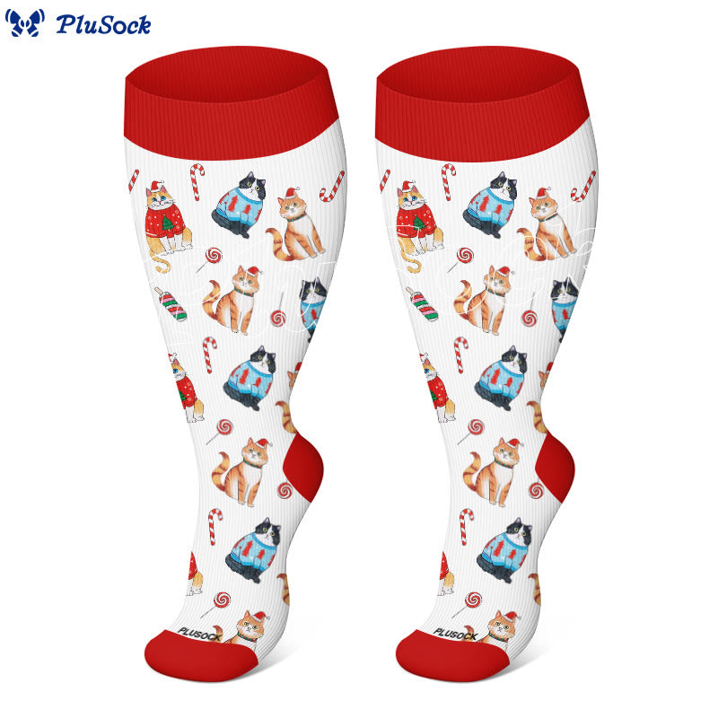 Plus Size Adored Christmas Mix Kompressionsstrümpfe - image 3