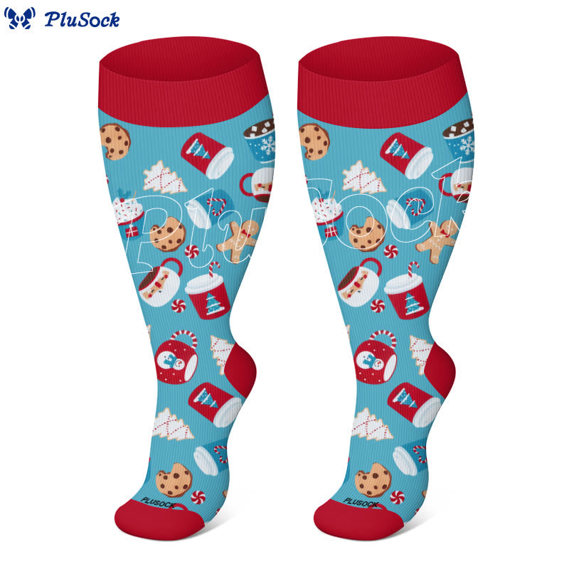 Plus Size Adored Christmas Mix Kompressionsstrümpfe - image 4