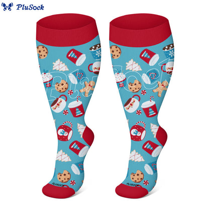 Plus Size Adored Christmas Mix Kompressionsstrümpfe - image 4