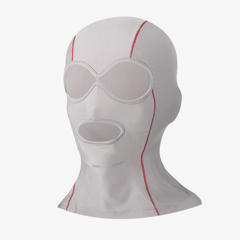 Einfarbige Sonnenschutz-Gesichtsmaske aus Eisseide - Grau - One Size - image 1