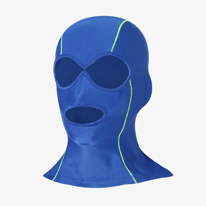 Einfarbige Sonnenschutz-Gesichtsmaske aus Eisseide - Marineblau - One Size - image 3