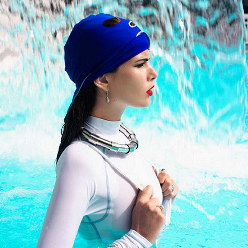 Einfarbige Schwimm-Sonnenschutz-Facekini-Maske - image 2