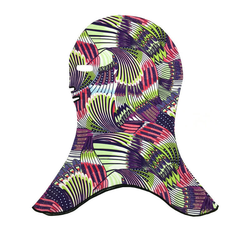 Sonnenschutz-Gesichtsmaske mit Tierblumenmuster - B - One Size - image 2