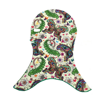 Sonnenschutz-Gesichtsmaske mit Tierblumenmuster - J - One Size - image 10