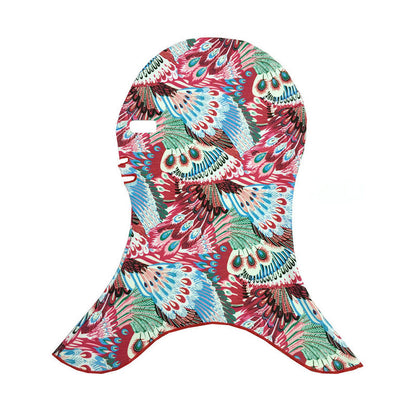 Sonnenschutz-Gesichtsmaske mit Tierblumenmuster - D - One Size - image 4