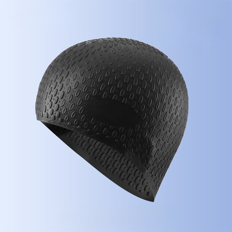 Einfarbige Badekappe aus Silikon - Schwarz - One Size - image 6