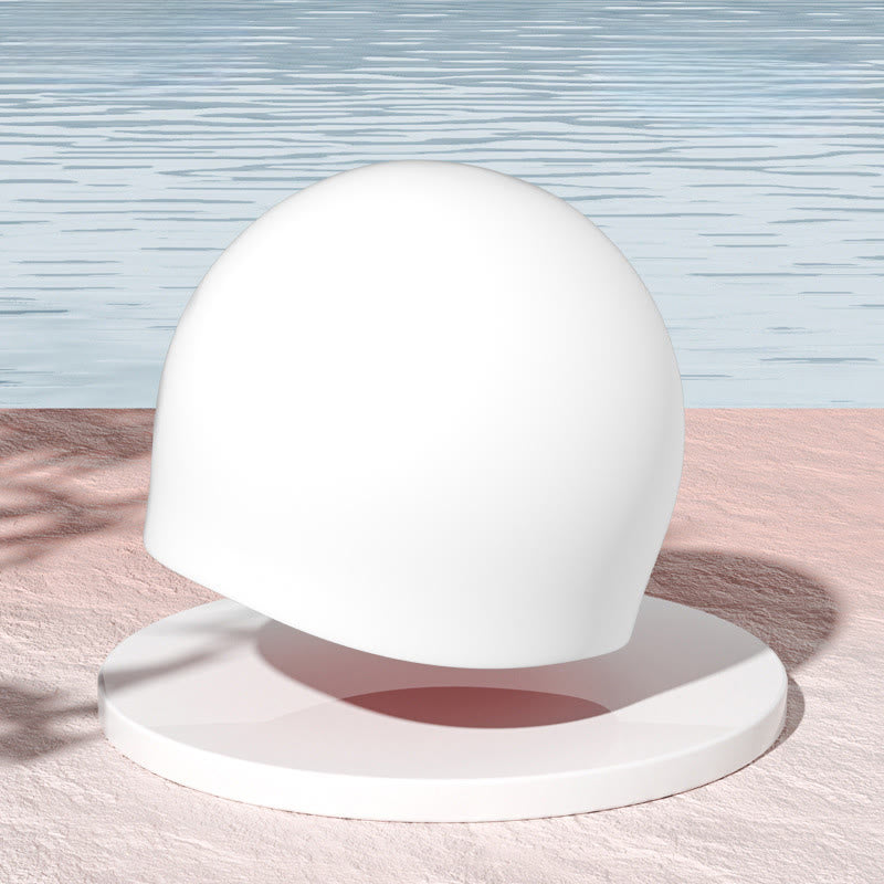 Hochelastische, einfarbige Badekappe - Weiß - One Size - image 3