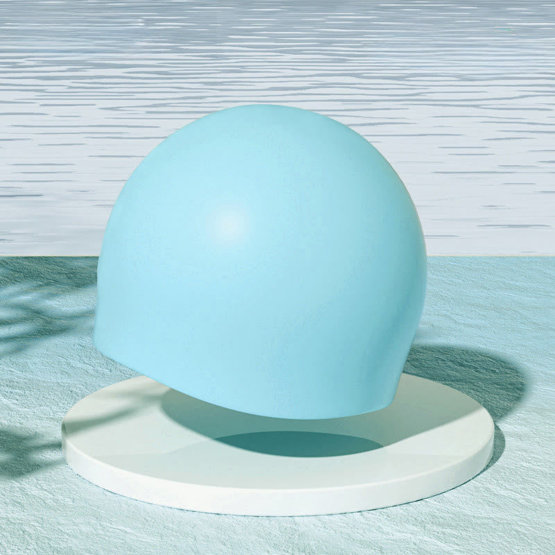 Hochelastische, einfarbige Badekappe - Blau - One Size - image 6