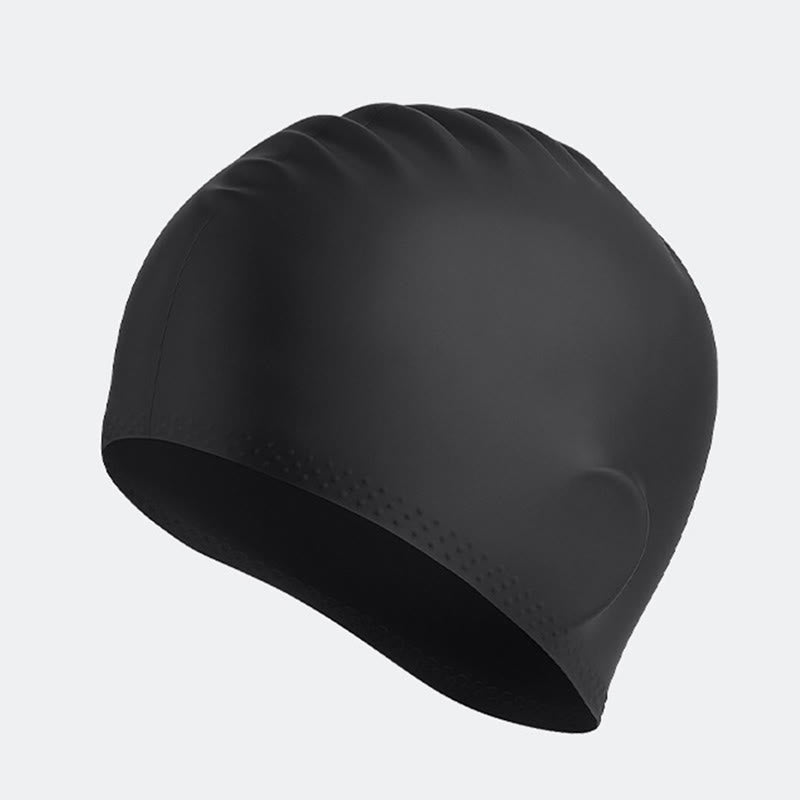 Einfarbige, rutschfeste Badekappe - Schwarz - One Size - image 3