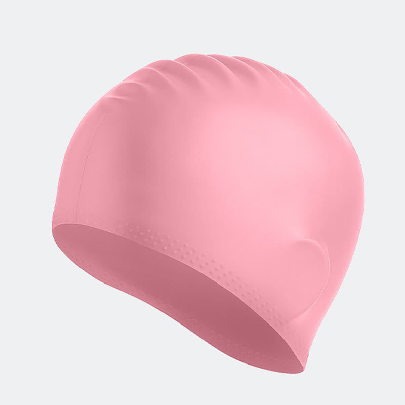 Einfarbige, rutschfeste Badekappe - Rosa - One Size - image 5