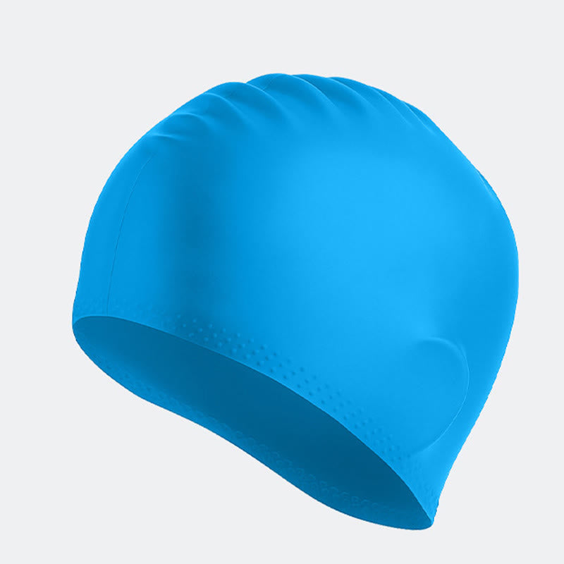 Einfarbige, rutschfeste Badekappe - Blau - One Size - image 8