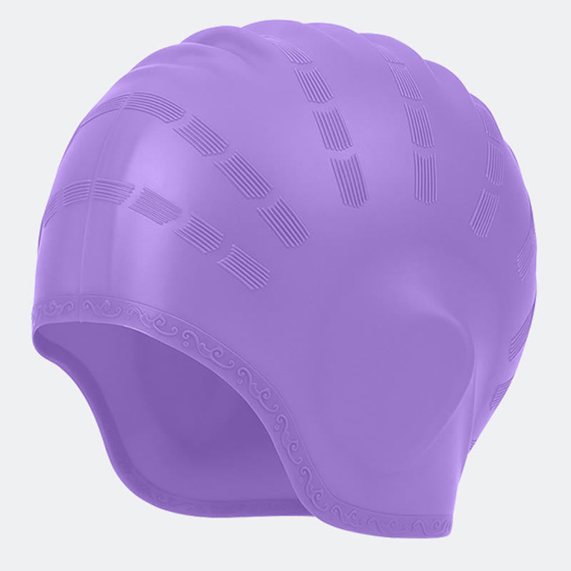 Verbreiterte dreidimensionale Badekappe - Hellviolett - One Size - image 9