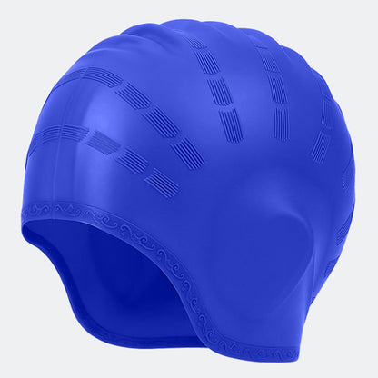 Verbreiterte dreidimensionale Badekappe - Marineblau - One Size - image 12