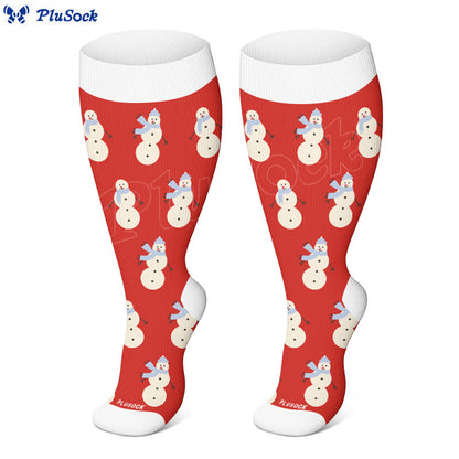 Übergröße, süße Bären-Kompressionsstrümpfe mit Weihnachtsmann-Motiv (3 Paar) - image 2