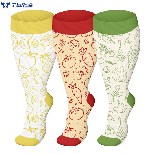 Kompressionsstrümpfe der Vegetable Series in Übergröße (3 Paar) - image 0