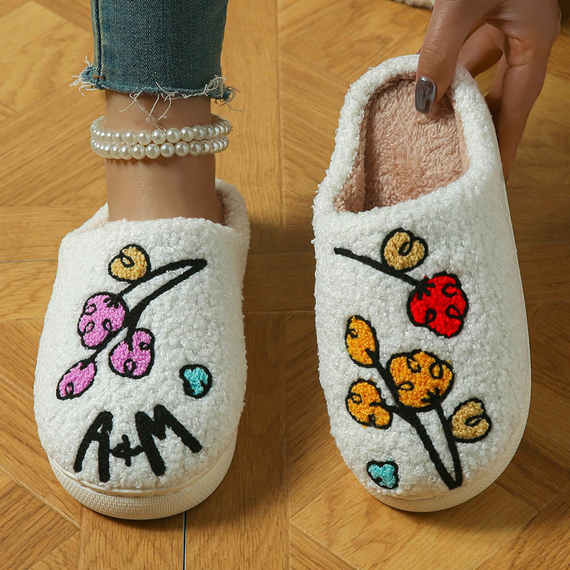 Pflaumenfarbene Bossom-Hausschuhe in Übergröße - image 1