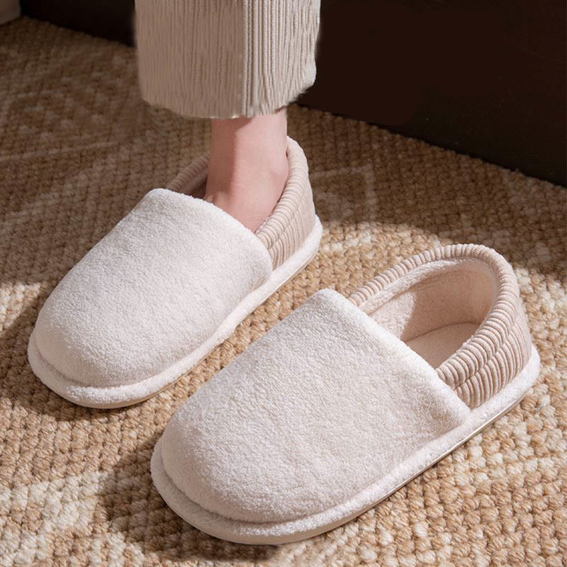 Weiche Hausschuhe in Übergröße, einfarbig - Beige - EU43-44(US9-10) - image 8