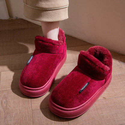 Hohe Winterhausschuhe in Übergröße - Wein - EU43-44(US9-10) - image 3