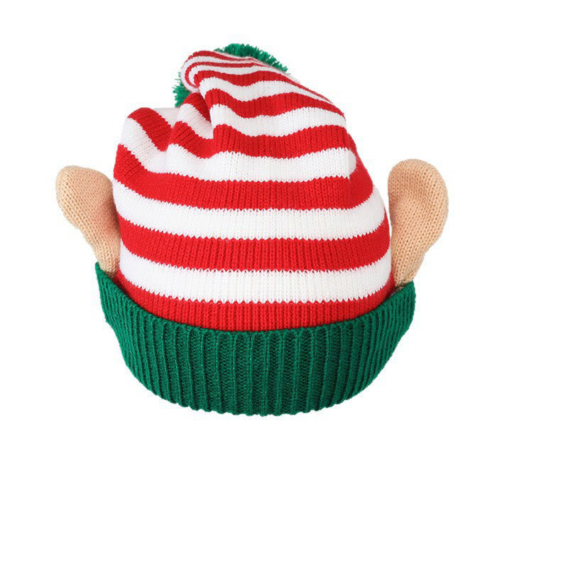 Rot-Grüne Streifen Beanie - image 0