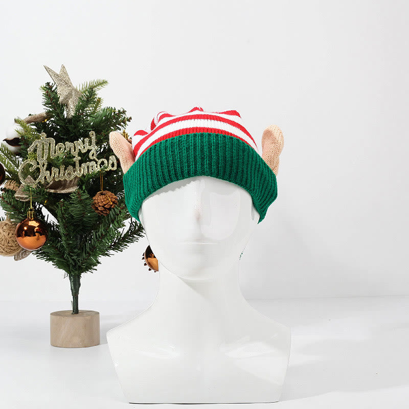 Rot-Grüne Streifen Beanie - image 1