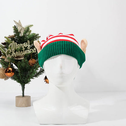 Rot-Grüne Streifen Beanie - image 1