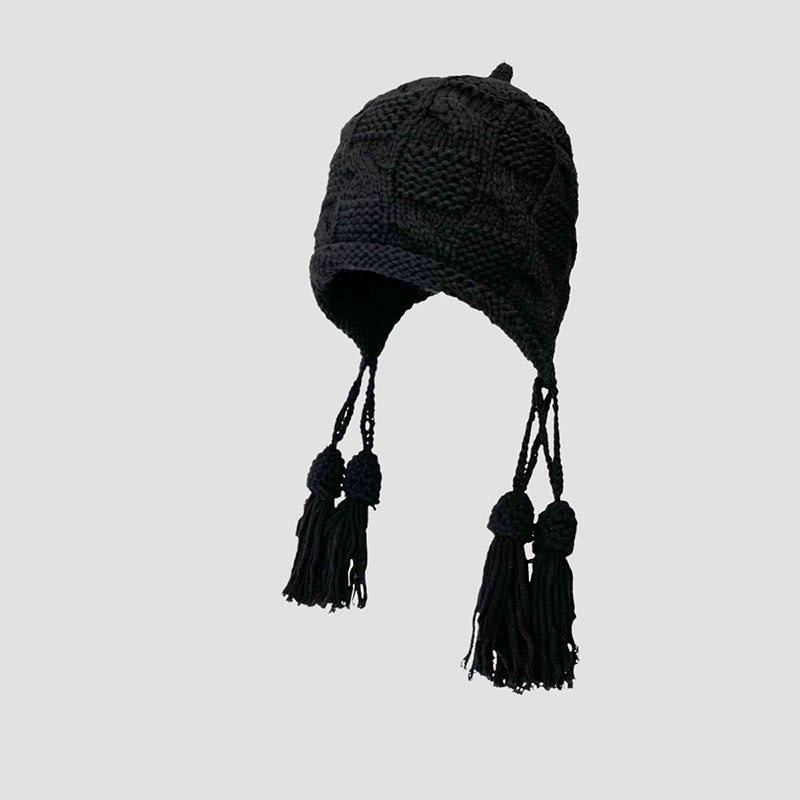 Modische Beanie mit Quaste - Schwarz - One Size - image 5