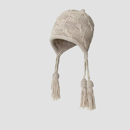 Modische Beanie mit Quaste - Beige - One Size - image 6