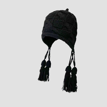 Modische Beanie mit Quaste - Schwarz - One Size - image 5