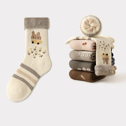 Plusock Süße Cartoon-Viertel-Socken (5 Paar) - Beige - EU36-41(US3-7.5) - image 11