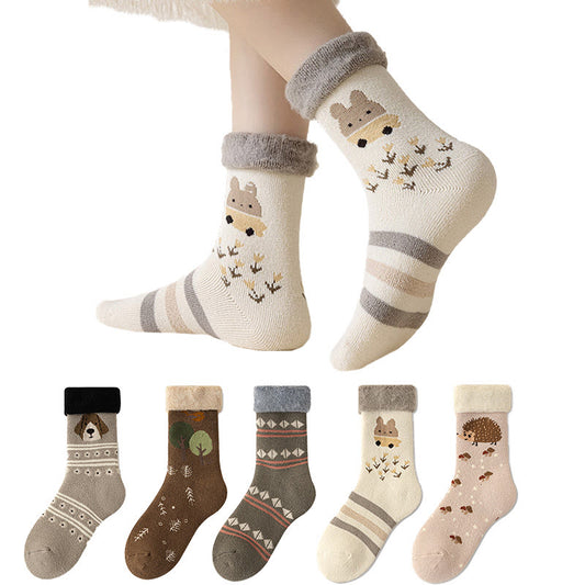 Plusock Süße Cartoon-Viertel-Socken (5 Paar) - image 0