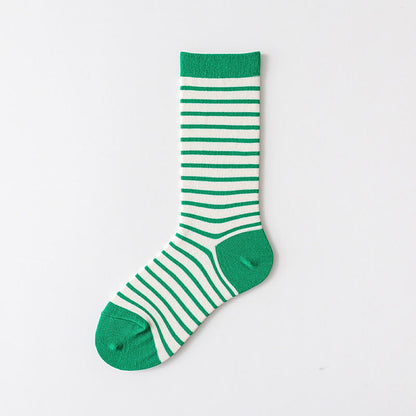 Retro-Streifen-Viertelsocken (5 Paar) - Grün - EU36-43(US3-9) - image 8