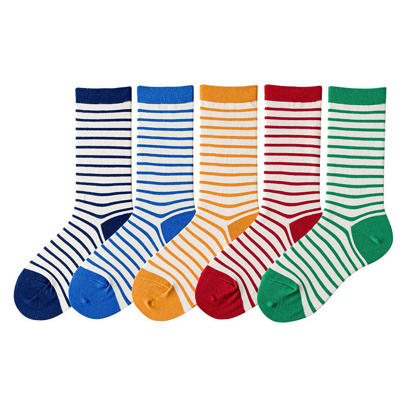 Retro-Streifen-Viertelsocken (5 Paar) - Mehrfarbig - EU36-43(US3-9) - image 10