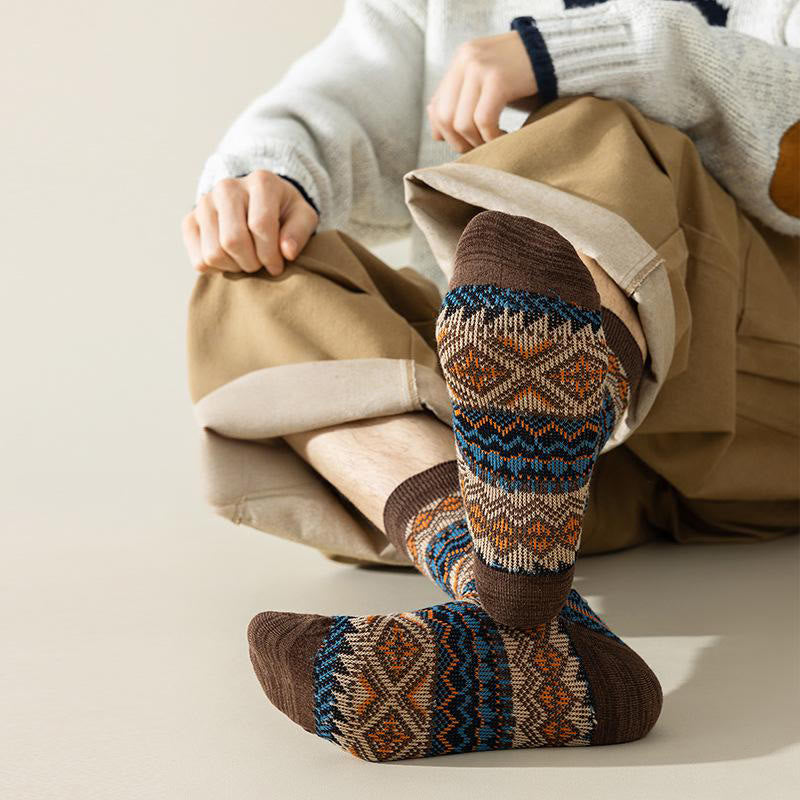 Plusock Viertelsocken mit Rautenstreifen in Übergröße (4 Paar) - image 2