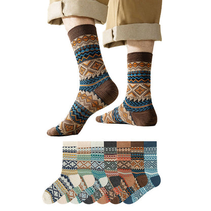 Plusock Viertelsocken mit Rautenstreifen in Übergröße (4 Paar) - image 0