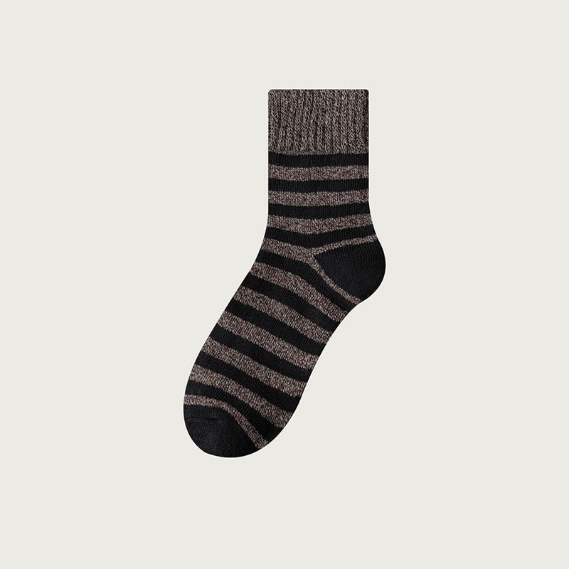 Plusock Übergröße Classic Stripes Quarter Socken (5 Paar) - Kaffee - EU39-44(US6-10) - image 11