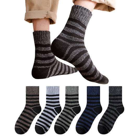Klassische Streifen-Viertelsocken (5 Paar) - Mehrfarbig - EU39-44(US6-10) - image 0
