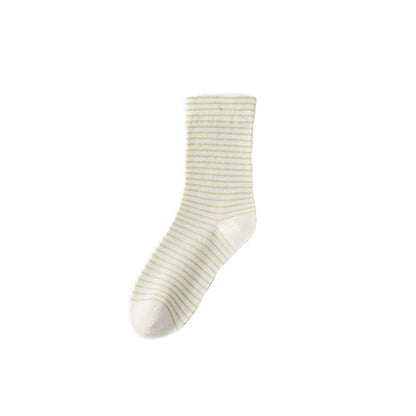 Plusock Nadelstreifen-Viertel-Socken aus Baumwolle (6 Paar) - Grün - EU36-40(US3-7) - image 10