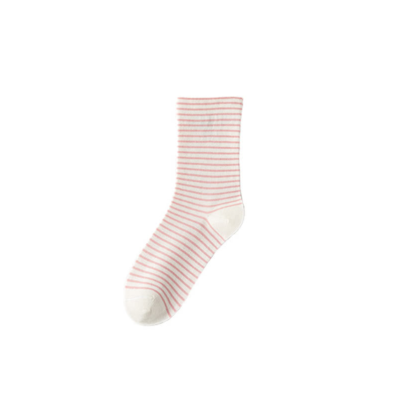Plusock Nadelstreifen-Viertel-Socken aus Baumwolle (6 Paar) - Rosa - EU36-40(US3-7) - image 13